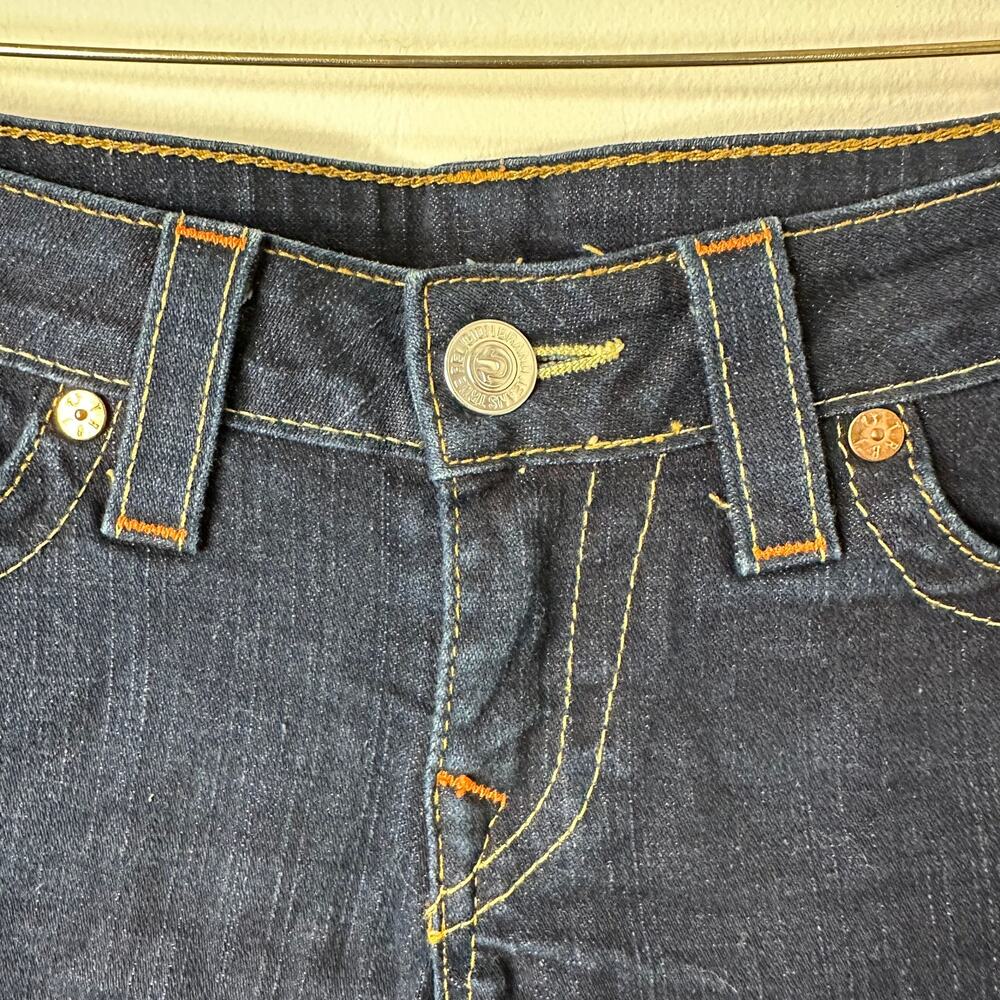 29 True Religion Allie Cuffed Denim Shorts Low Rise Y2K US Made Elena Gilbert - Picture 3 of 8